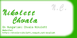 nikolett chvala business card
